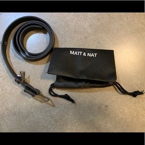 Matt & Nat Black Belt with Pouch